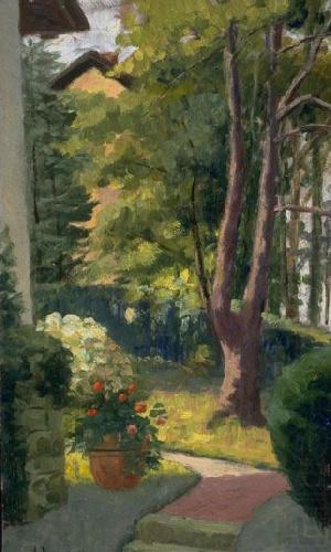 Louis Dewis The Garden at Villa Pat china oil painting image